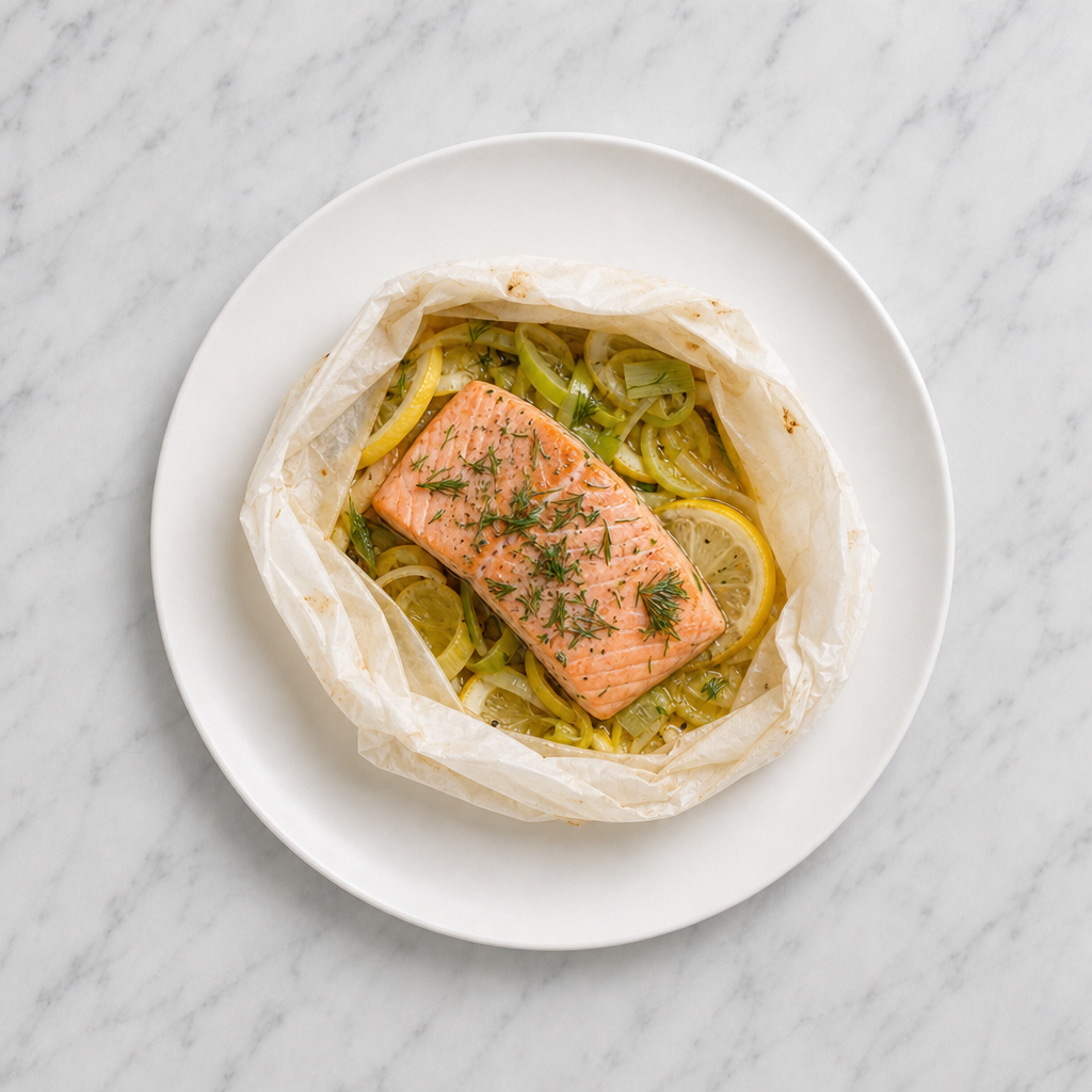 Salmon Baked in Parchment