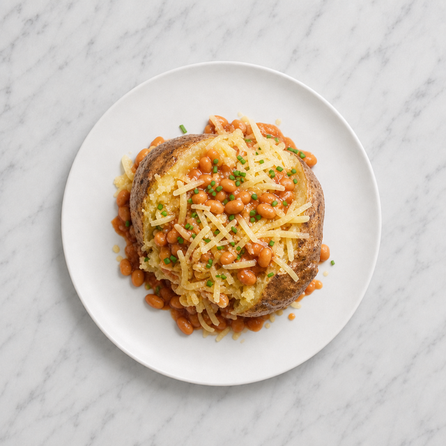 Jacket Potato with Cheese and Beans