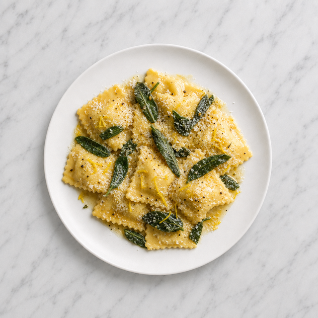 Ravioli with Sage Butter