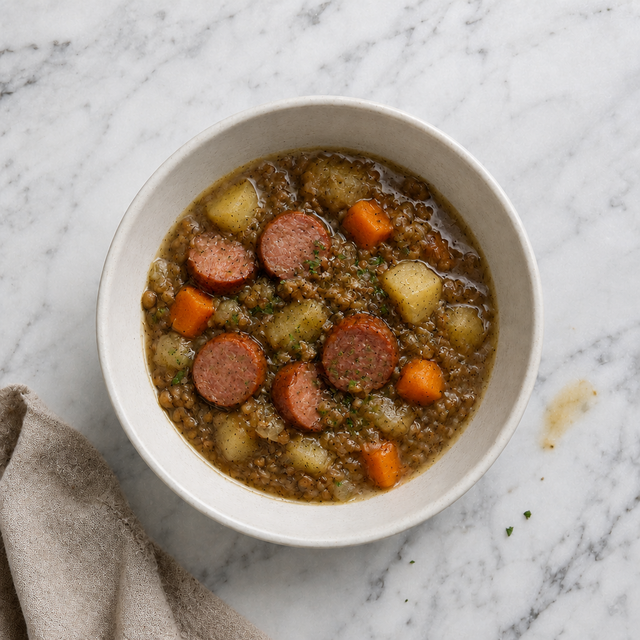 Lentil Stew with Sausage