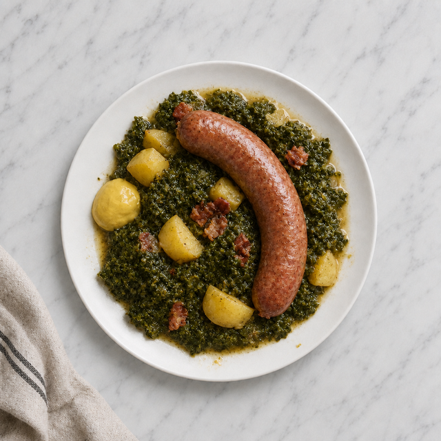 Kale with Pinkel Sausage
