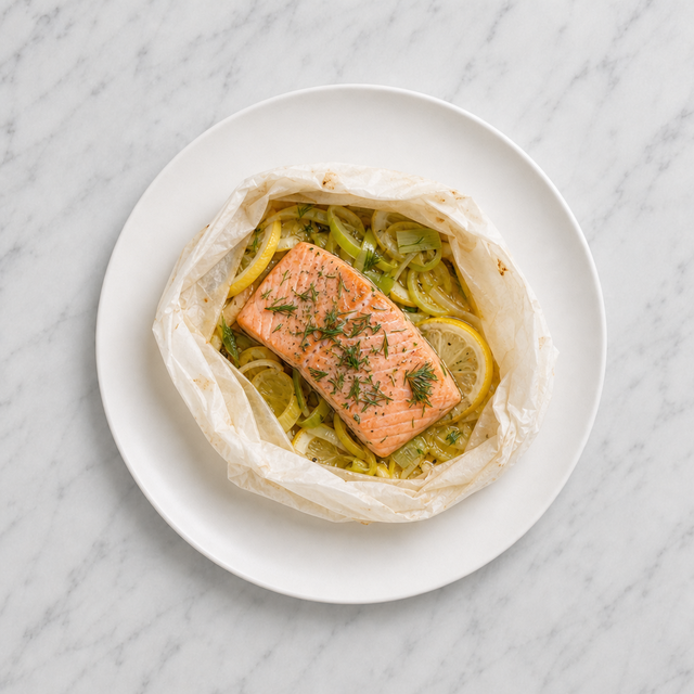 Salmon Baked in Parchment